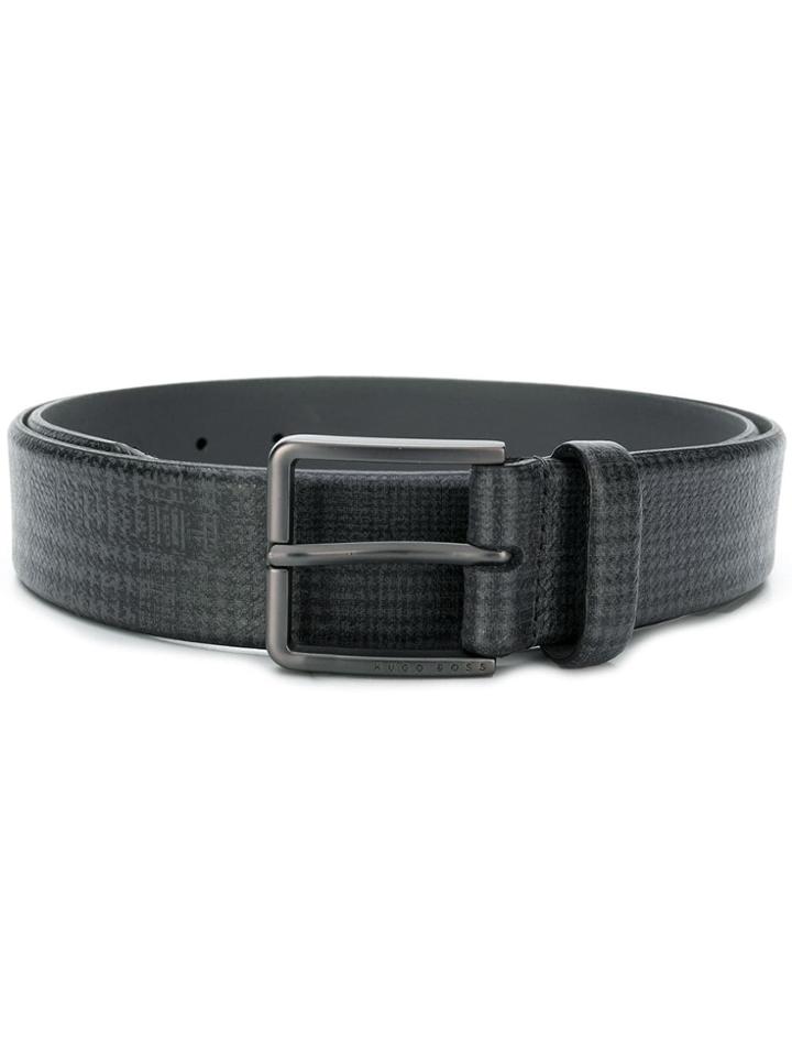 Boss Hugo Boss Check Patterned Belt - Grey