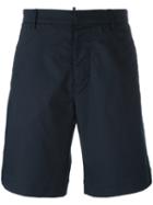 Emporio Armani Classic Chino Shorts, Men's, Size: 48, Blue, Cotton/polyester/spandex/elastane
