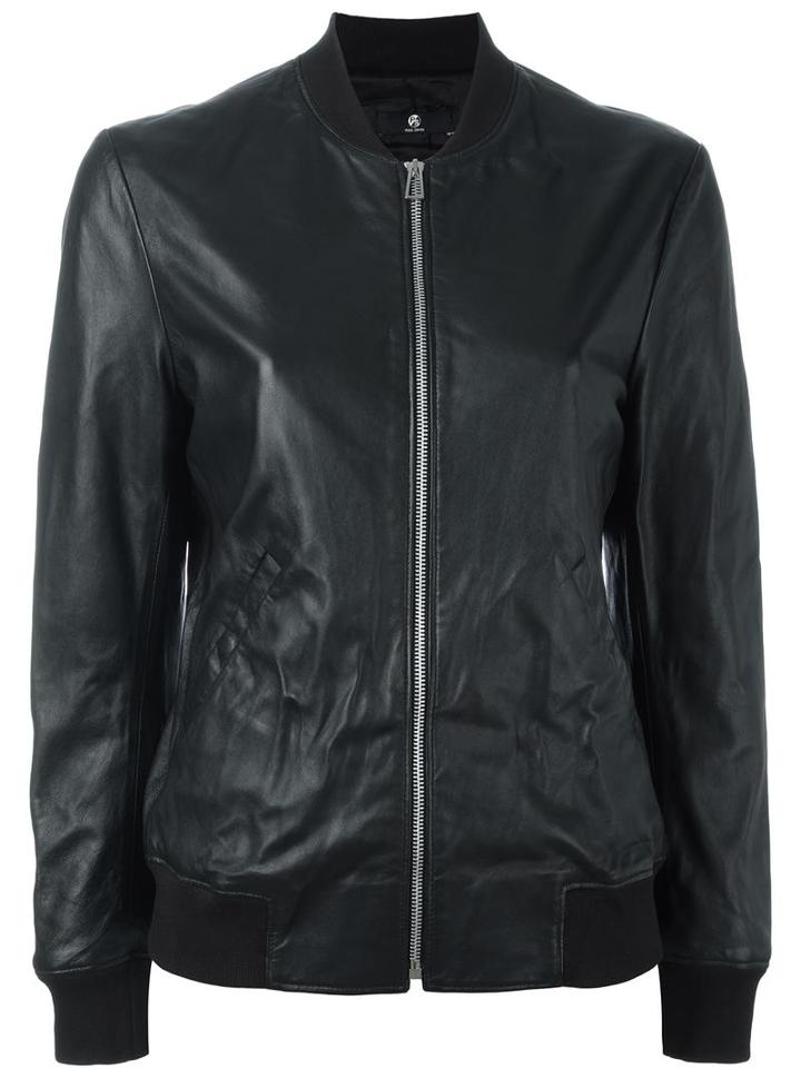 Ps By Paul Smith Zipped Jacket, Women's, Size: Medium, Black, Leather/viscose