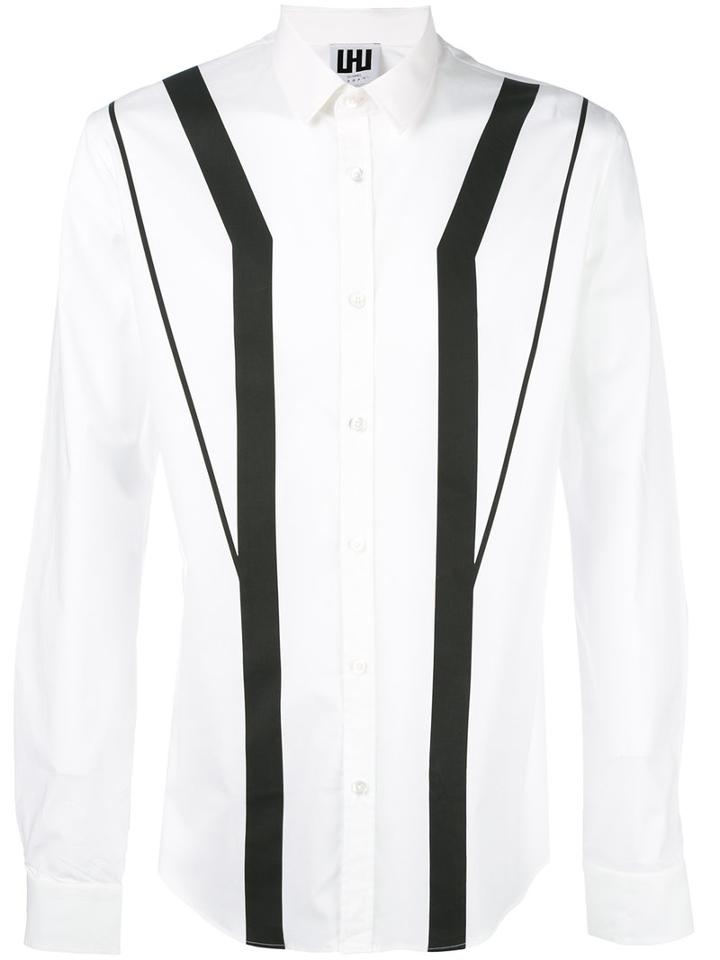 Les Hommes Urban - Geometric Print Shirt - Men - Cotton/spandex/elastane - S, White, Cotton/spandex/elastane