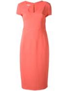 Antonio Berardi - Loop Neck Dress - Women - Silk/polyester/spandex/elastane/rayon - 40, Yellow/orange, Silk/polyester/spandex/elastane/rayon