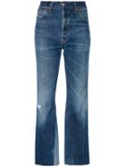 Re/done - Wide Leg Cropped Jeans - Women - Cotton - 26, Blue, Cotton