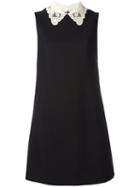 Miu Miu Lace Collar Dress, Women's, Size: 42, Black, Cotton/polyester/viscose