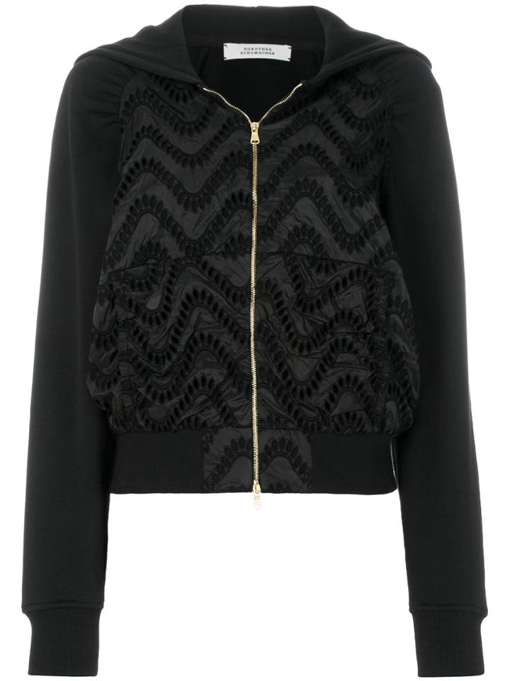 Dorothee Schumacher Embroidered Zipped Hoodie - Black