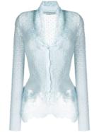 Ermanno Scervino Slim-fit Lace Cardigan - Blue