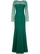 Copurs Fine Lace Sheer Gown - Green