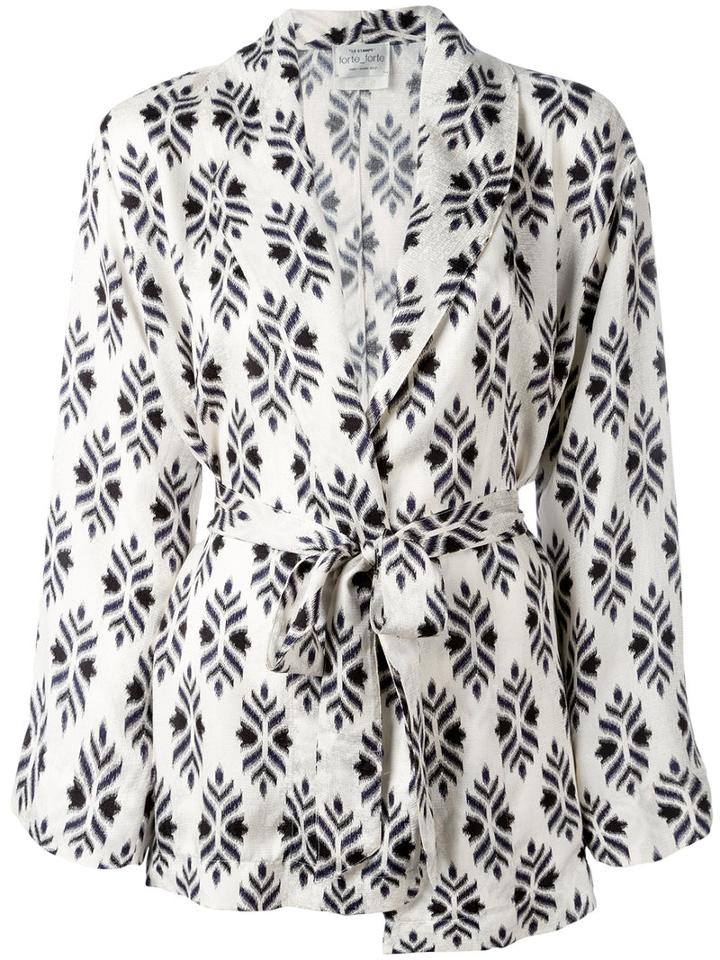 Forte Forte Belted Silk Blazer, Women's, Size: I, Brown, Silk