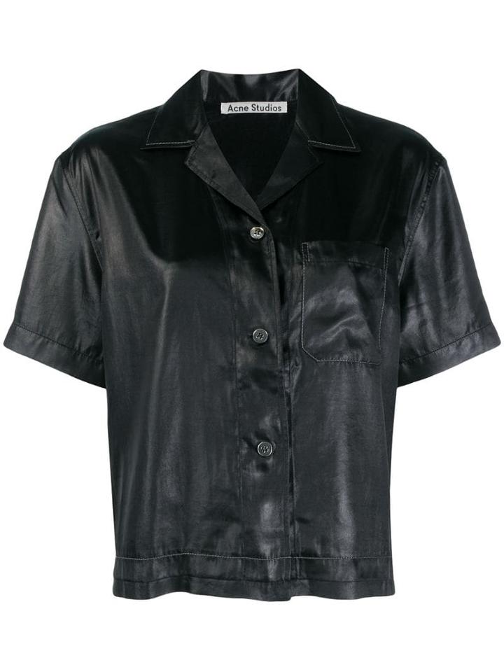 Acne Studios Boxy Bowling Shirt - Black