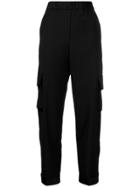 Semicouture Elasticated Cargo Trousers - Black