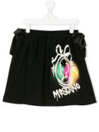 Moschino Kids Logo Patch Skirt - Black