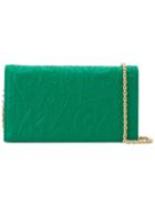 Salvatore Ferragamo Small Embossed Crossbody Bag, Women's, Green