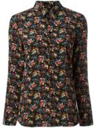 Saint Laurent Paris Collar Floral Print Shirt - Black