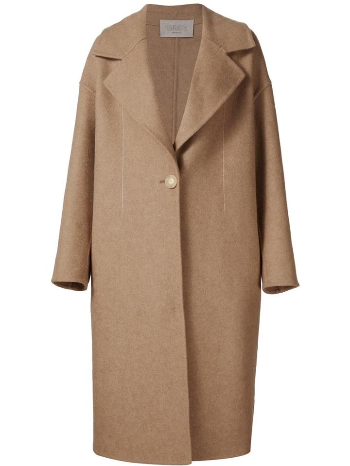 Grey Jason Wu Single Breasted Long Coat