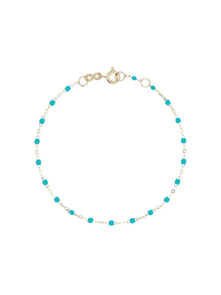 Gigi Clozeau 18kt Gold Beaded Bracelet - Green