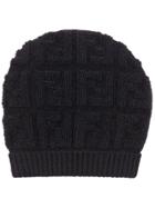 Fendi Monogram Knitted Hat - Black