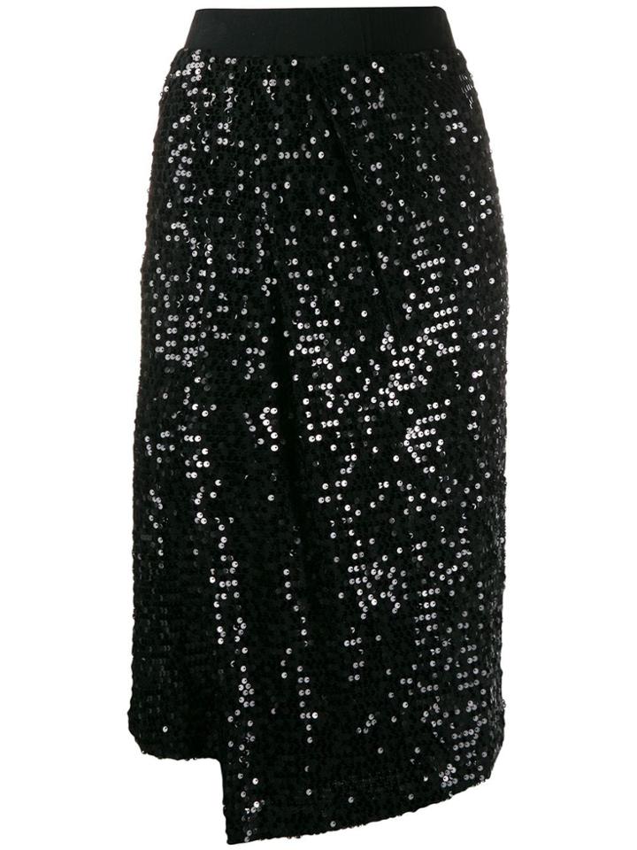P.a.r.o.s.h. High Waisted Embellished Skirt - Black