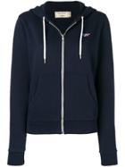 Maison Kitsuné Logo Zip-up Hoodie - Blue