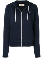 Maison Kitsuné Logo Zip-up Hoodie - Blue