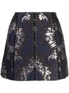 Vera Wang Lace-up Detail Mini Skirt - Black