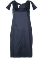 Oscar De La Renta Bow Embellished Shift Dress - Blue