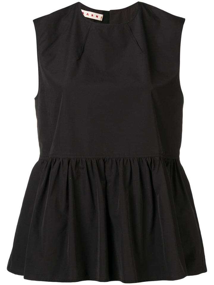 Marni Peplum Blouse - Brown