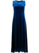 Norma Kamali Sleeveless Flared Dress - Blue