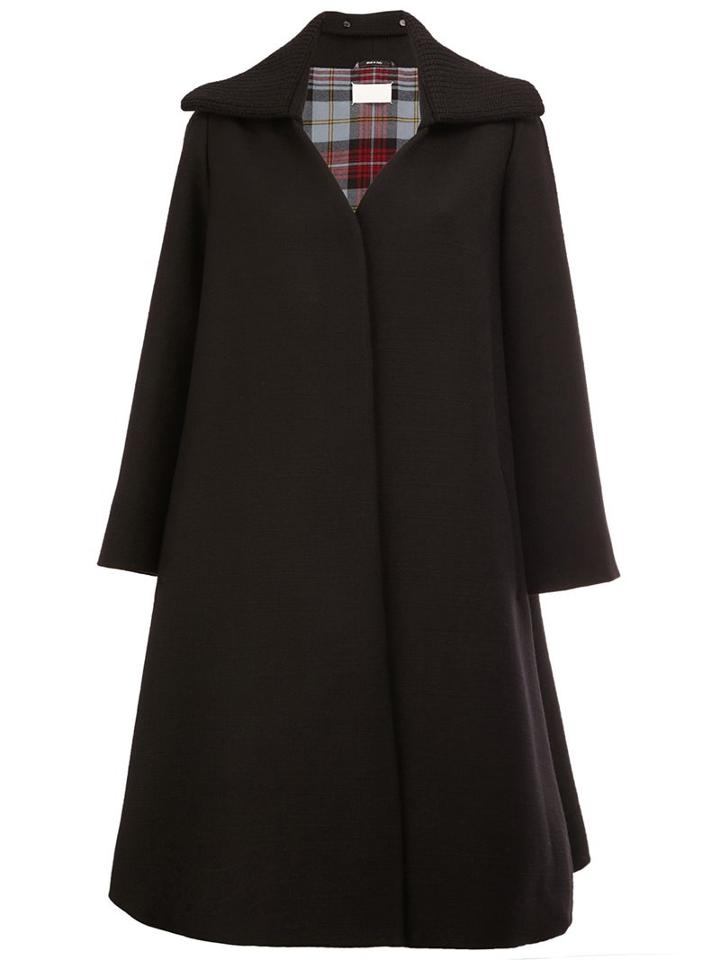 Maison Margiela - Belted A-line Coat - Women - Cupro/virgin Wool - 40, Black, Cupro/virgin Wool