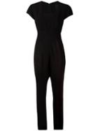 Armani Jeans - Short Sleeve Jumpsuit - Women - Viscose - 40, Black, Viscose
