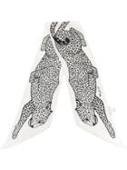 Marc Jacobs Leopard Scarf - White