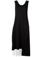 Y's - Panelled Asymmetric Hem Dress - Women - Cotton/polyester - 2, Black, Cotton/polyester