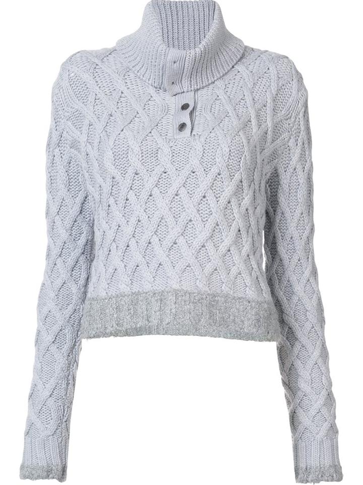 Derek Lam 10 Crosby Turtle Neck Jumper, Women's, Size: Small, Grey, Merino