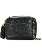Chanel Vintage Quilted Chains Shoulder Bag - Black
