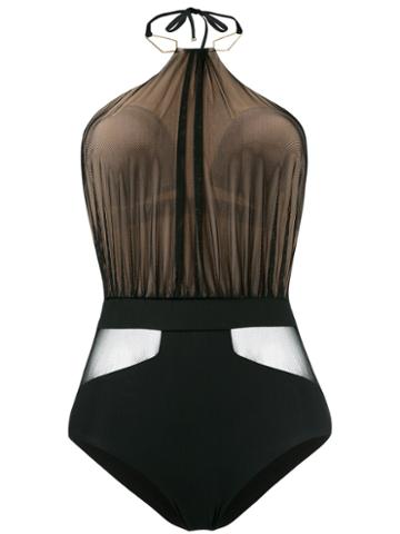 Moeva - Layered Cut Out Panel Swimsuit - Women - Polyamide/spandex/elastane - S, Black, Polyamide/spandex/elastane