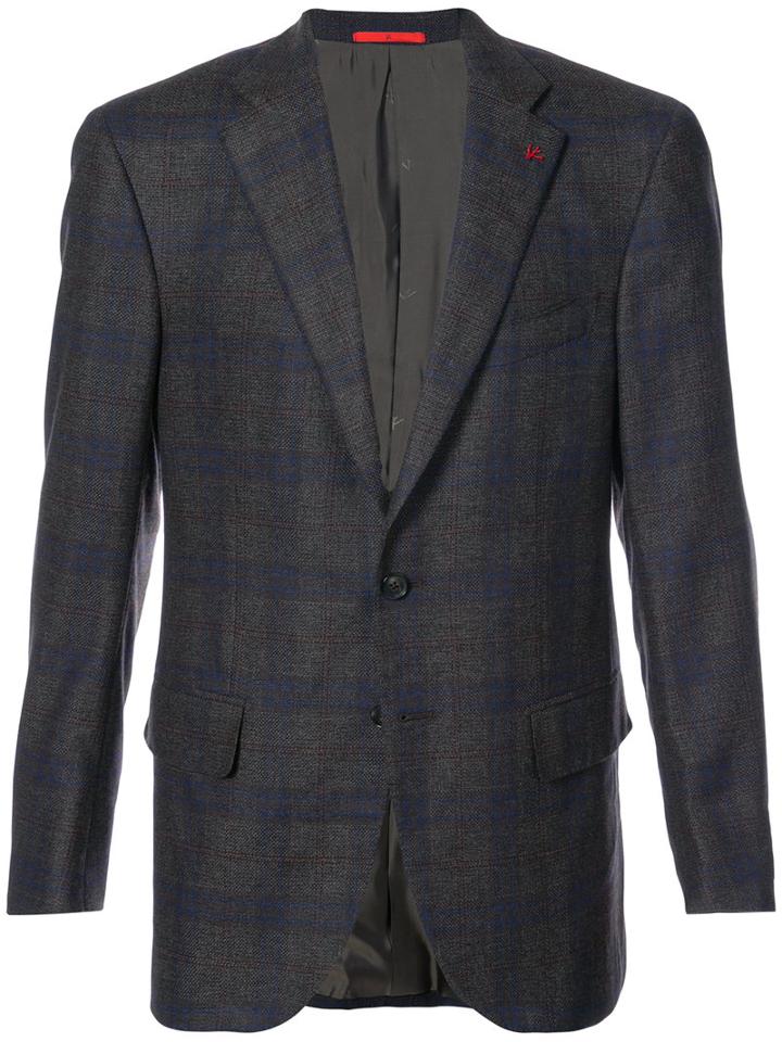 Isaia - Checked Blazer - Men - Cashmere/wool - 56, Brown, Cashmere/wool