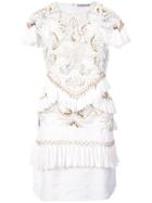 Thurley Embellished Frayed Dress - White