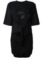 Moschino Knot Front Sweatshirt Dress, Women's, Size: 40, Black, Cotton/other Fibers