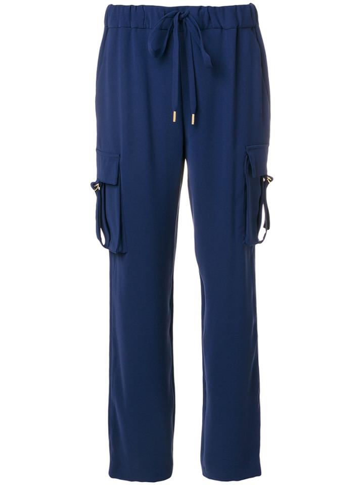 Michael Michael Kors Drawstring Pocket Trousers - Blue