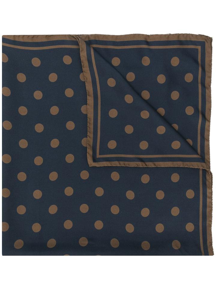 Max Mara Polka Dot Pattern Scarf - Blue