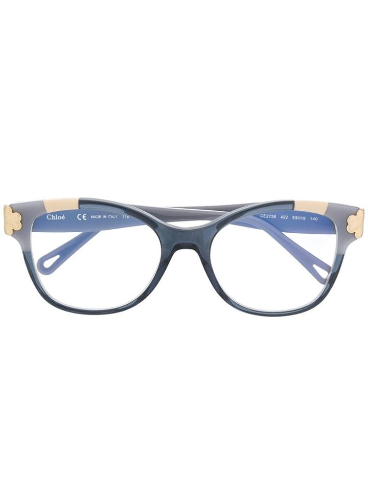 Chloé Eyewear Square Shape Glasses - Grey