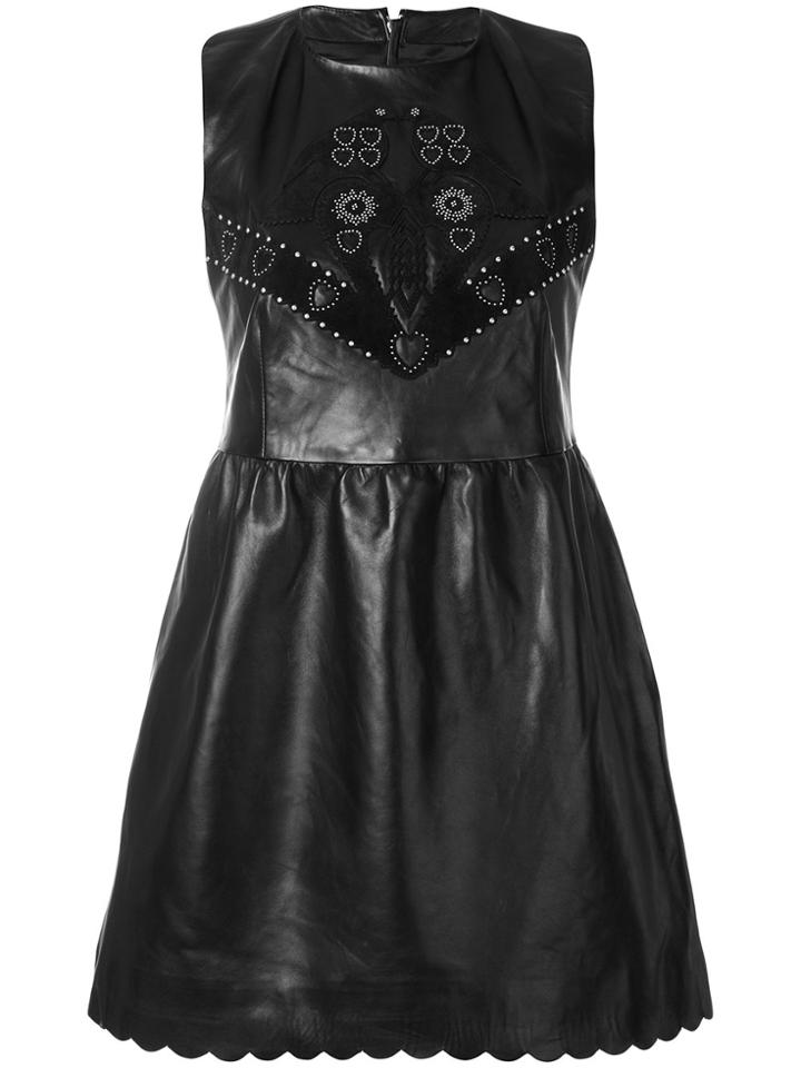 Red Valentino Embellished Sleeveless Dress - Black