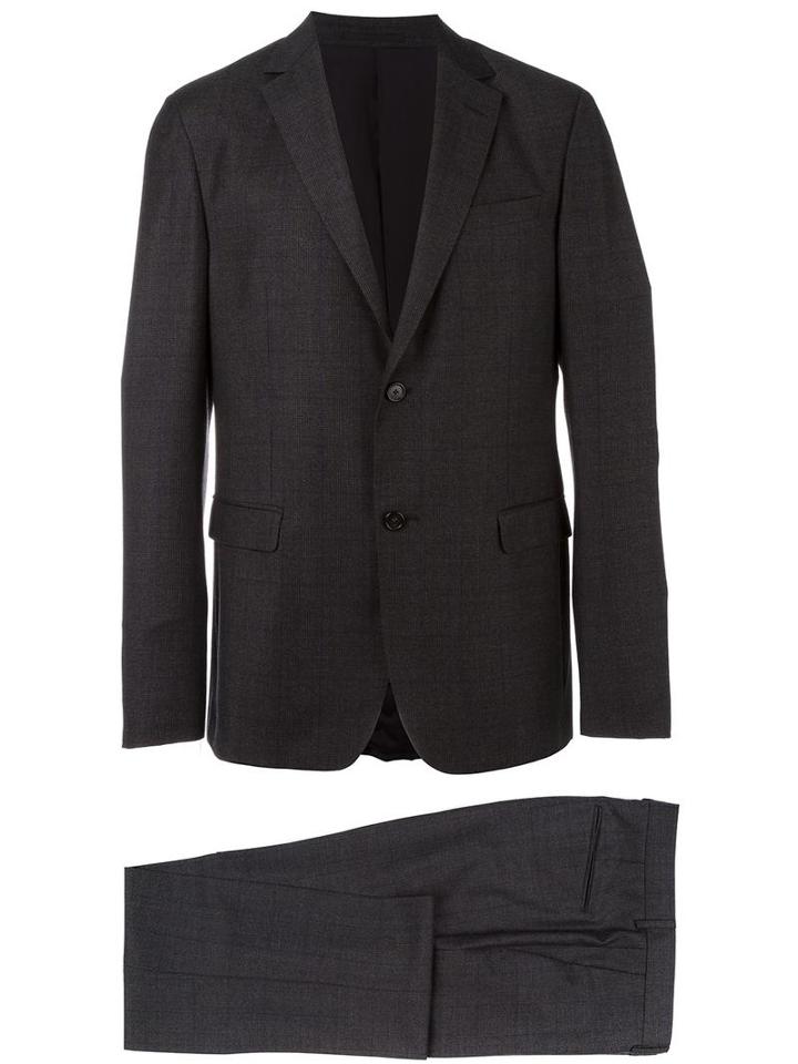 Z Zegna Two Button Blazer, Men's, Size: 48, Grey, Acetate/viscose/wool