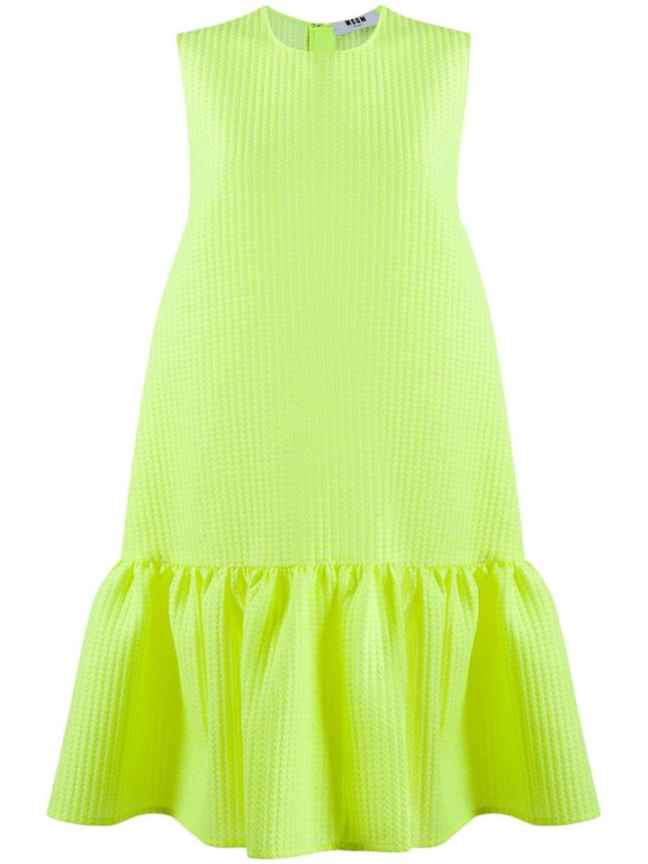 Msgm Short Flared Dress - Yellow