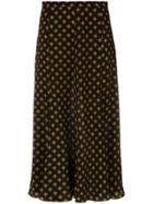Andrea Marques Printed Midi Skirt - Black