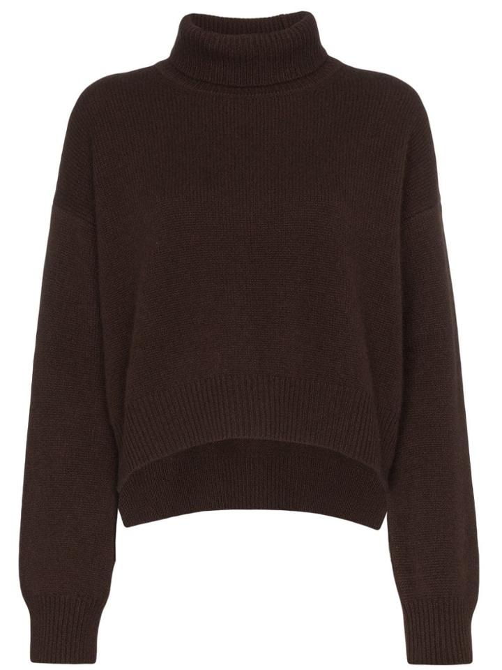 Rejina Pyo Roll Neck Cashmere Jumper - Brown
