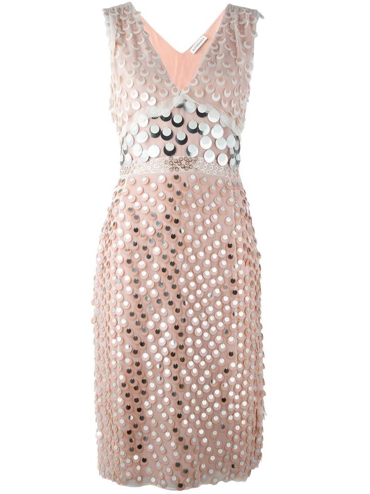Altuzarra Embellished Dress, Women's, Size: 38, Pink/purple, Silk/polyester