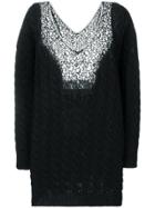 Balenciaga Lingerie V-neck Sweater - Black