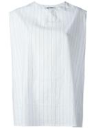 Barena Striped Cut-off Sleeve Top