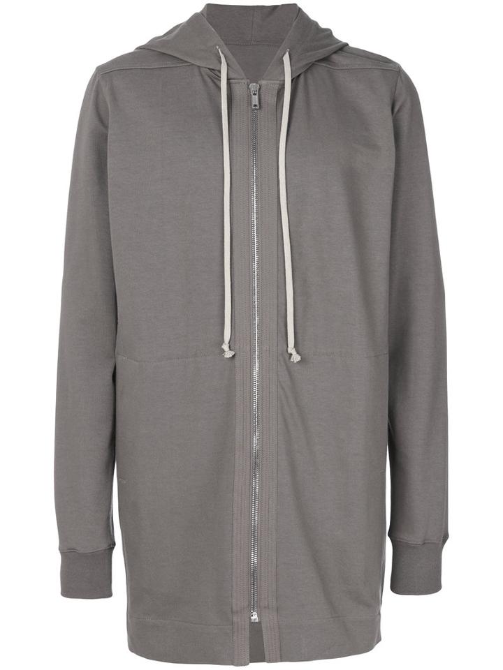 Rick Owens - Long Length Hoodie - Men - Cotton - S, Grey, Cotton
