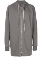 Rick Owens - Long Length Hoodie - Men - Cotton - S, Grey, Cotton