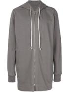 Rick Owens - Long Length Hoodie - Men - Cotton - S, Grey, Cotton